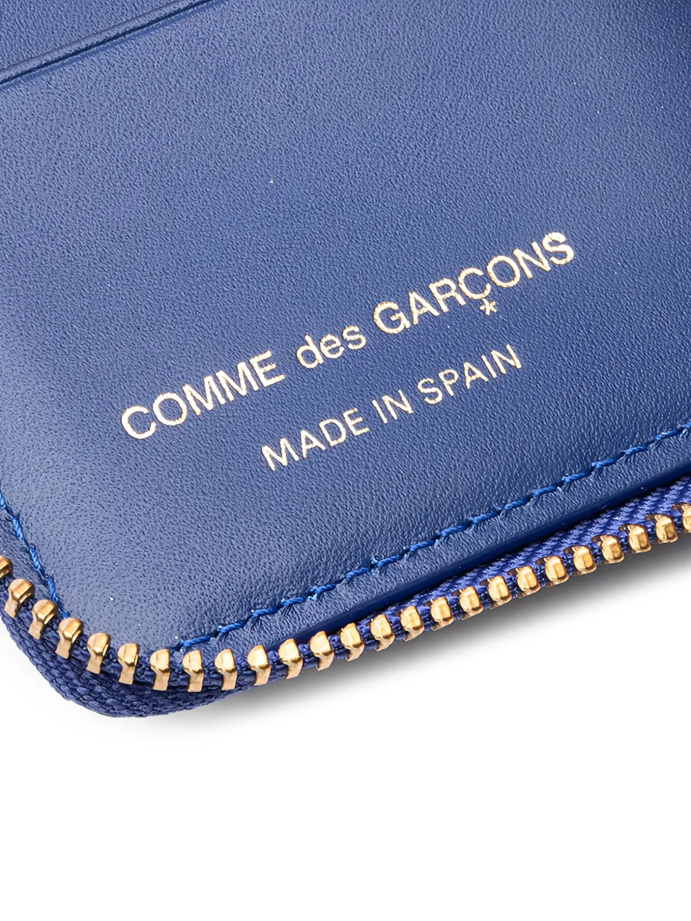 Comme Des Garçons Wallet Portemonnee met stippen en rits Blauw