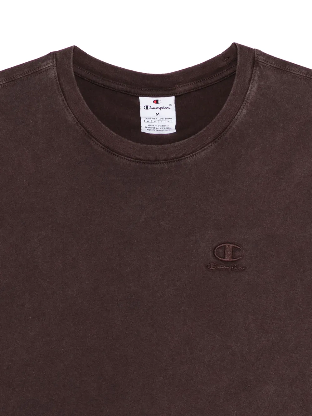 Champion T-shirt met geborduurd logo Bruin