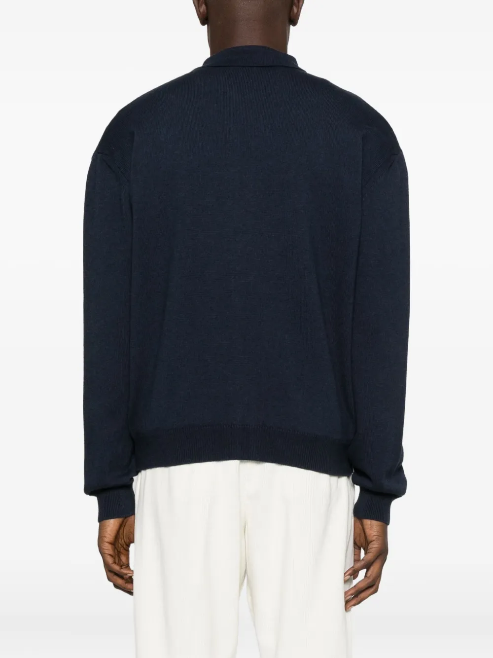 Autry V-neck Zip-front Cardigan In Blue