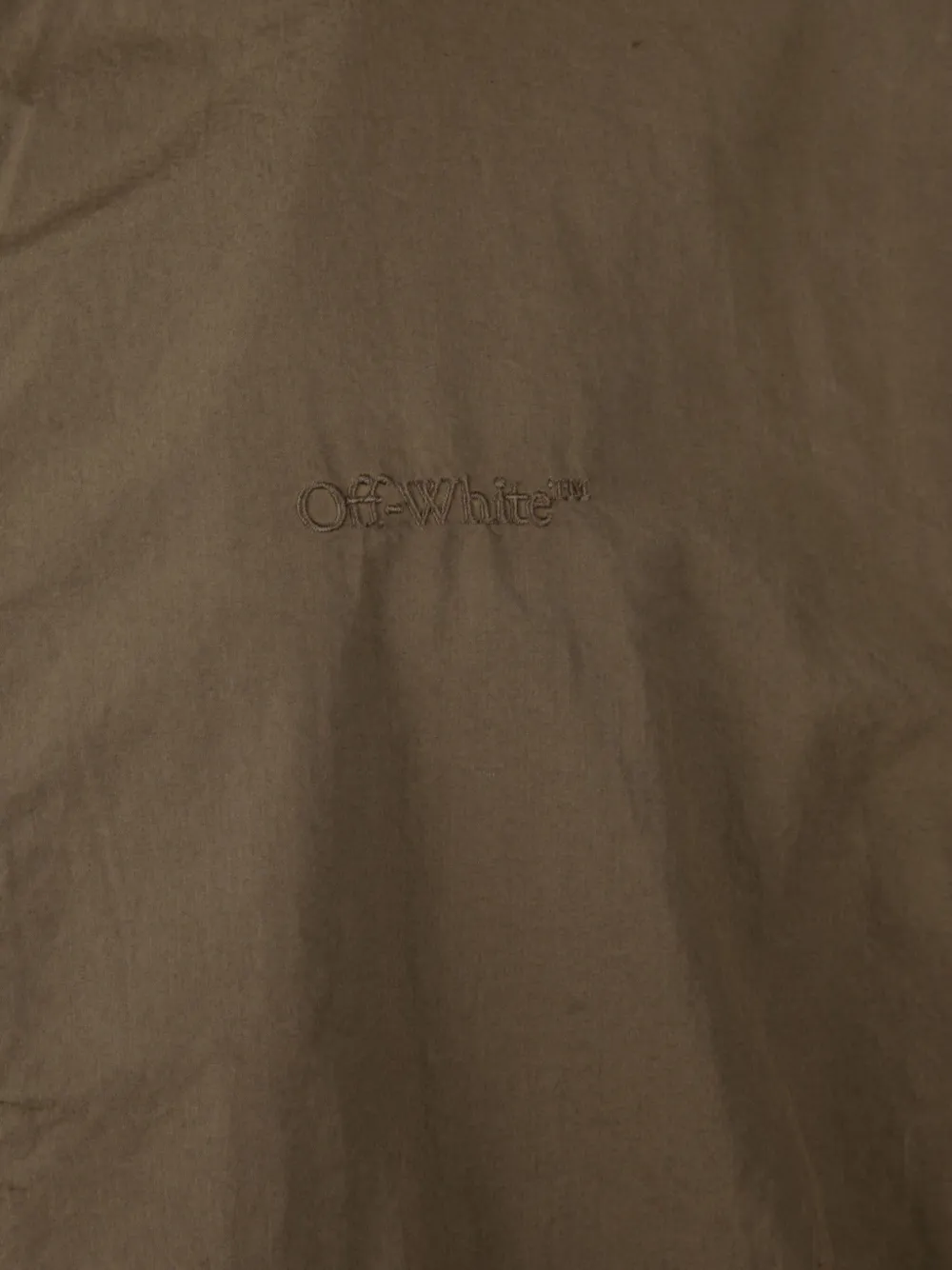 Off-white Stylish Short Jacket High Collar In Green