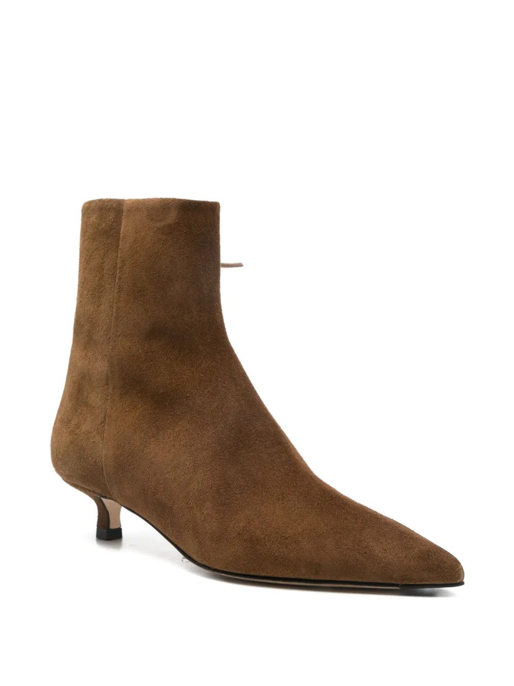 Aeyde Pointed-toe Kitten-heel Boots In Brown