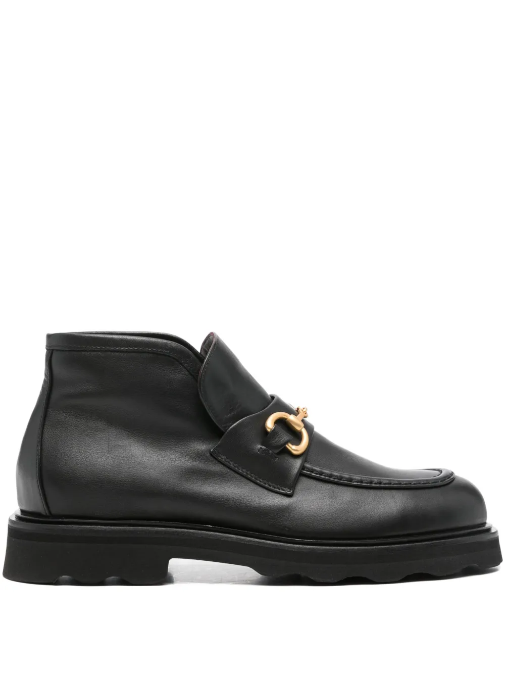 Pomme D´Or horsebit leather ankle boots Black