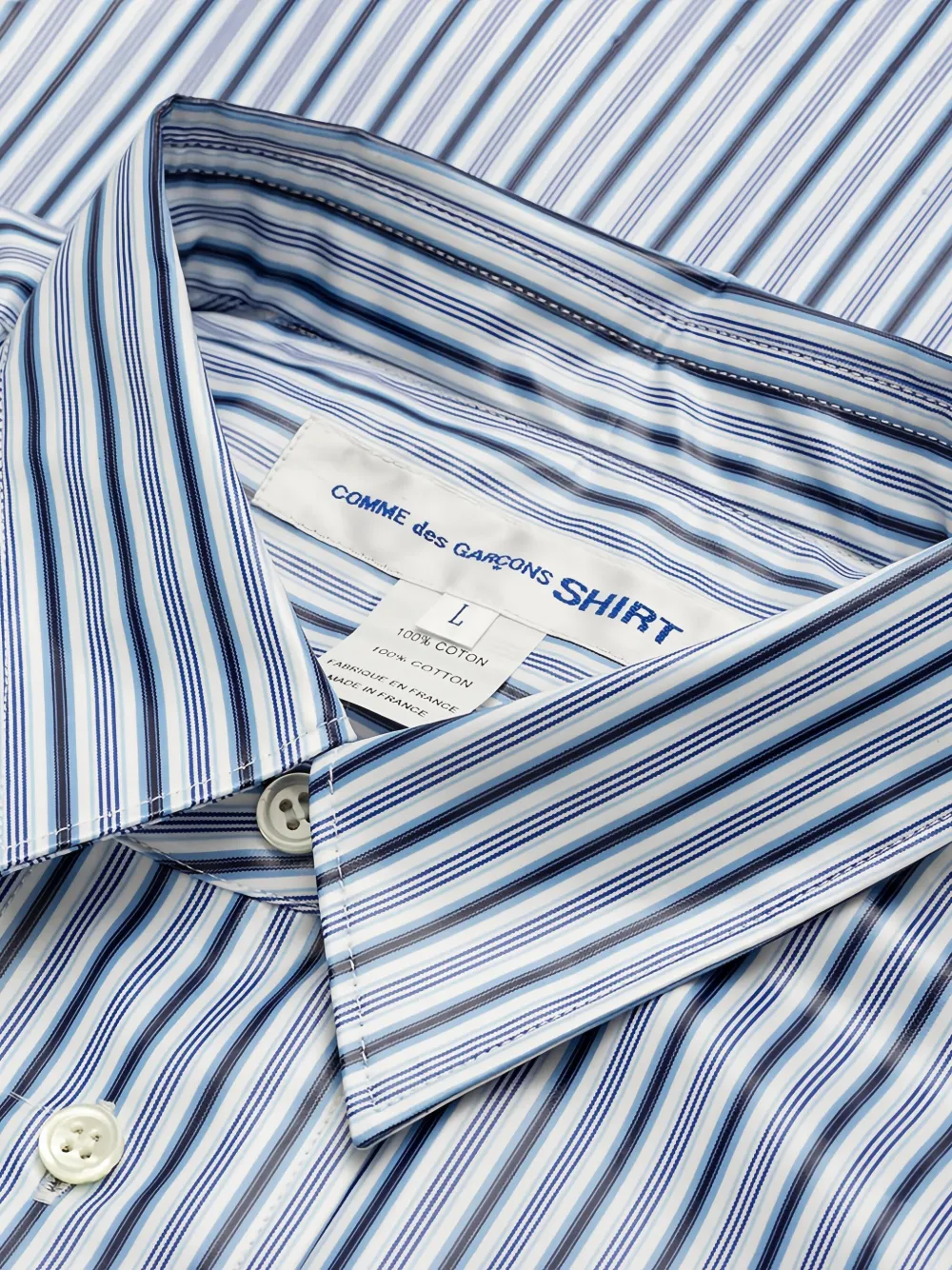 Comme Des Garçons Shirt Gestreept overhemd Blauw