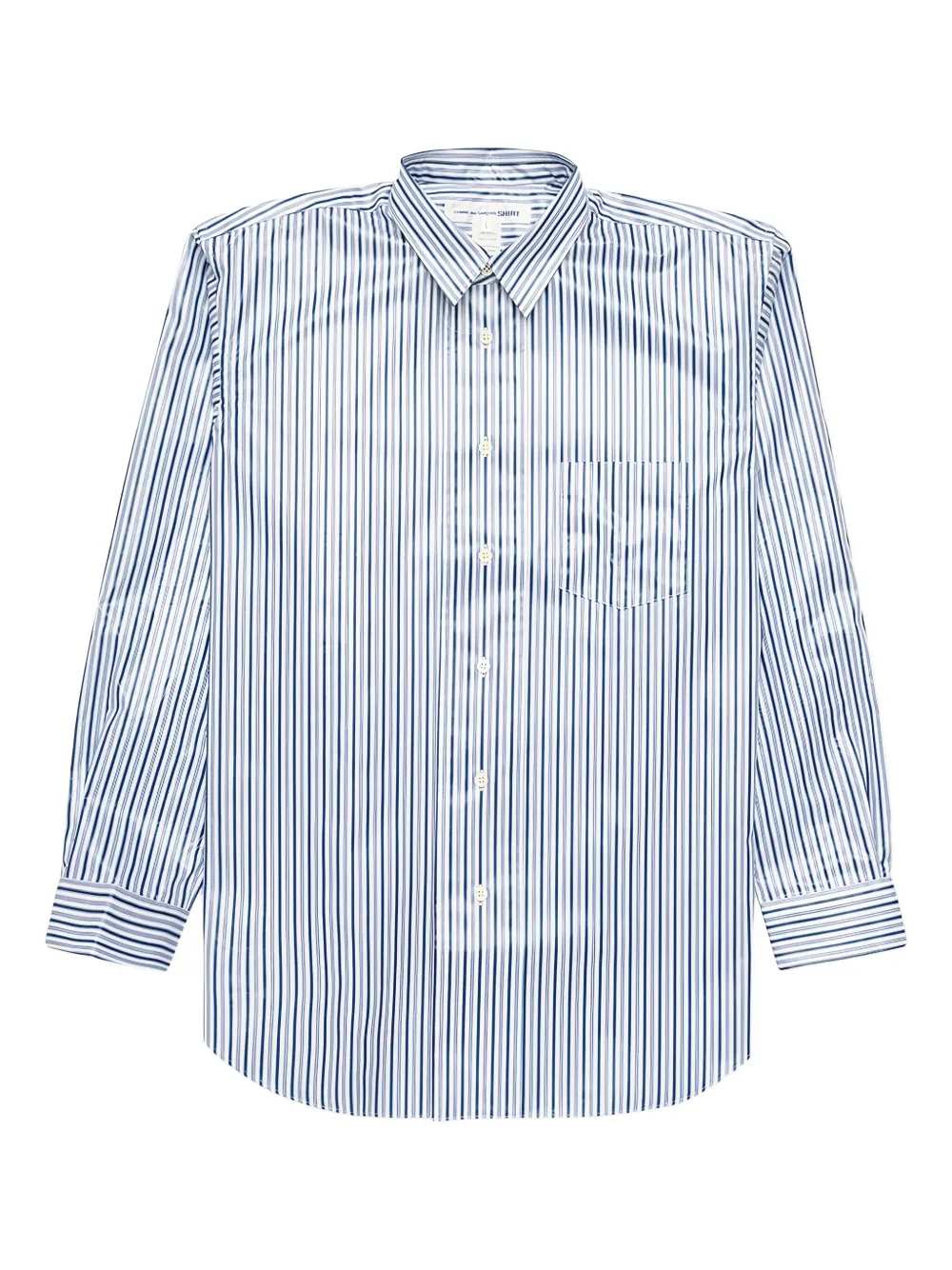 Comme Des Garçons Shirt stripe cotton shirt | Blue | Image 1