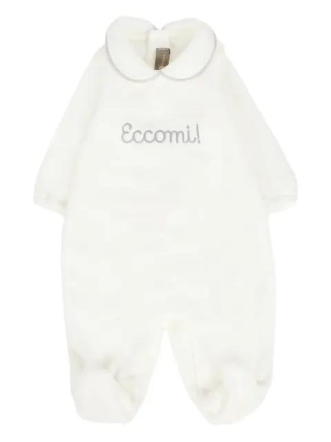 Little Bear collar-detail babygrow