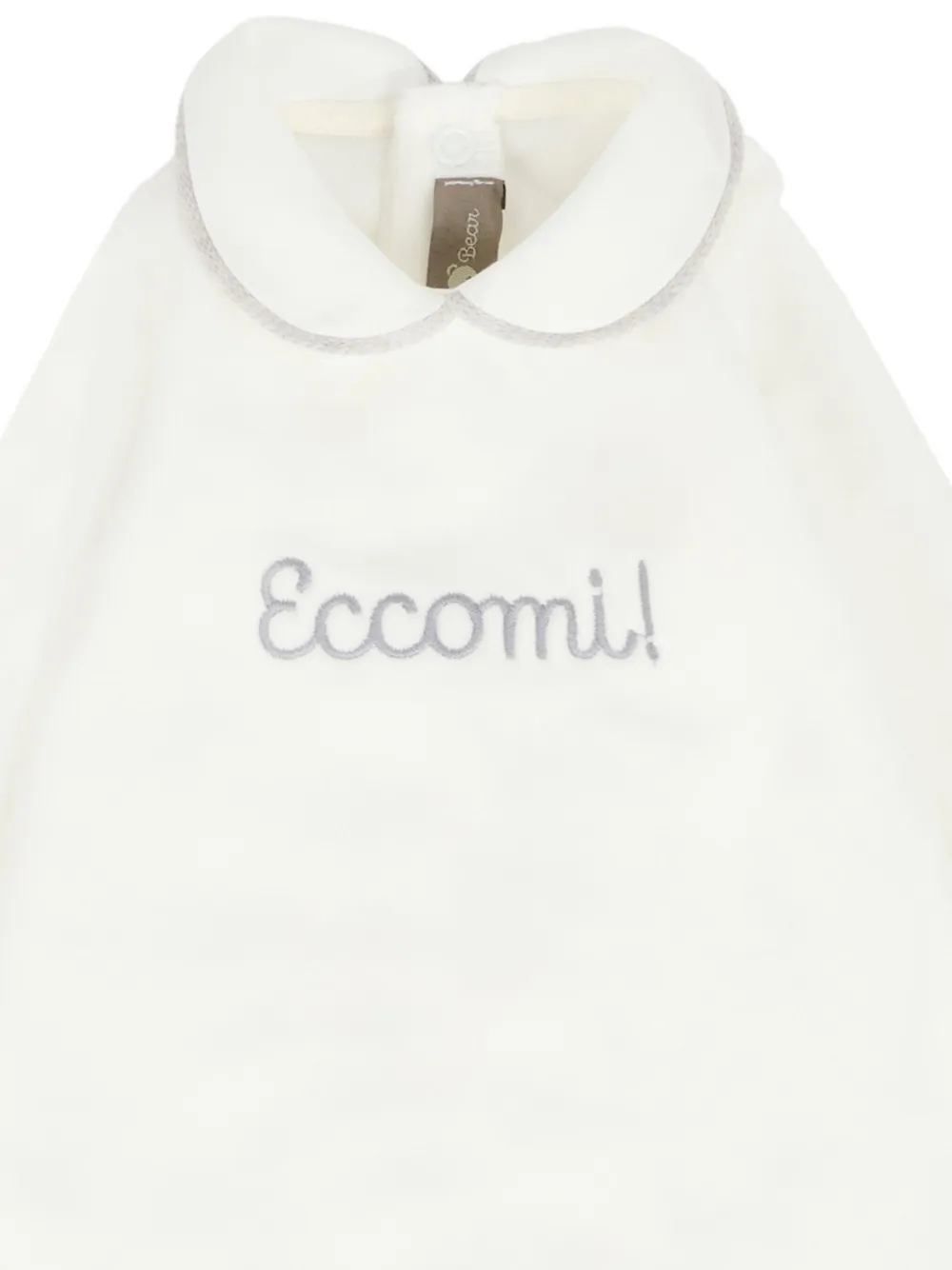 Little Bear Romper met kraag detail Wit