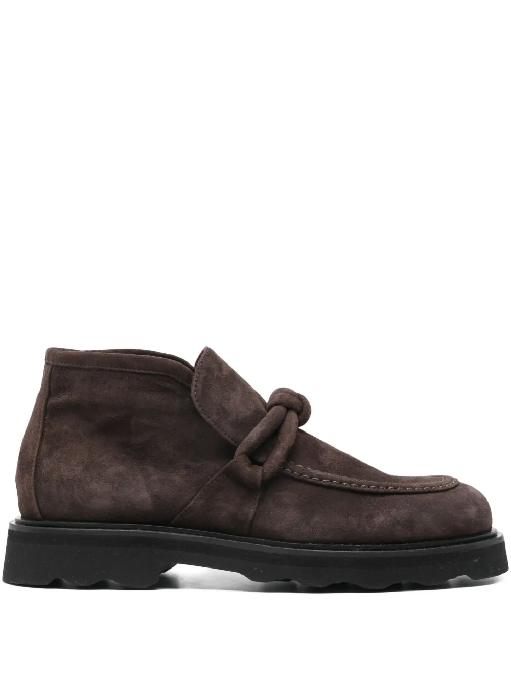 Pomme D´Or knotted suede boots Brown