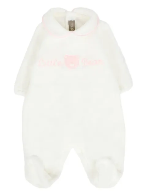 Little Bear embellished-collar babygrow