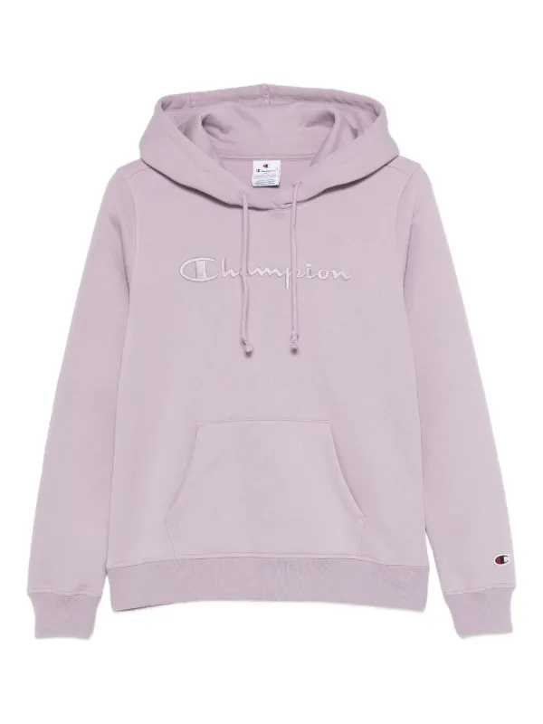Champion embroidered-logo Hoodie Purple FARFETCH ID