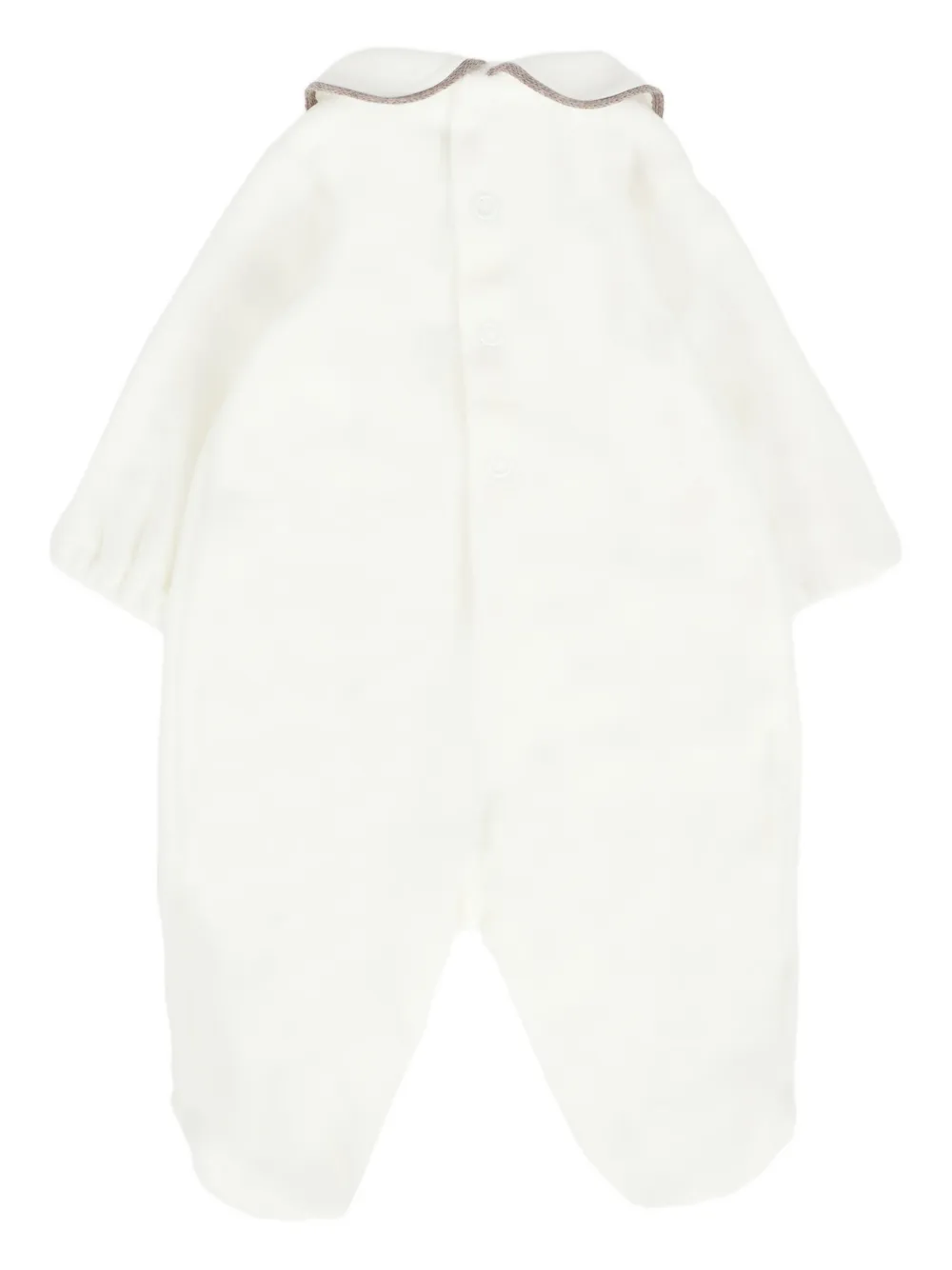 Little Bear embroidered babygrow - Beige