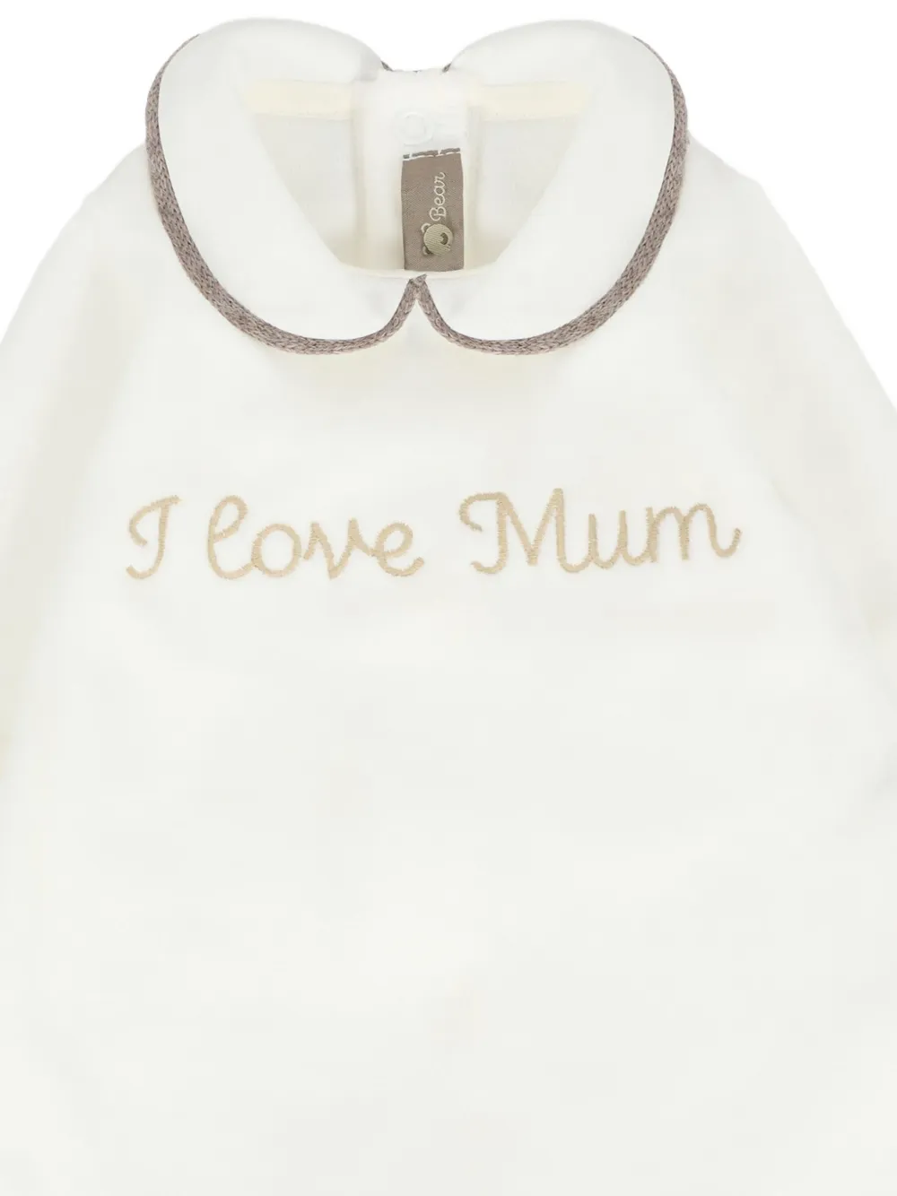 Little Bear Romper met borduurwerk Beige