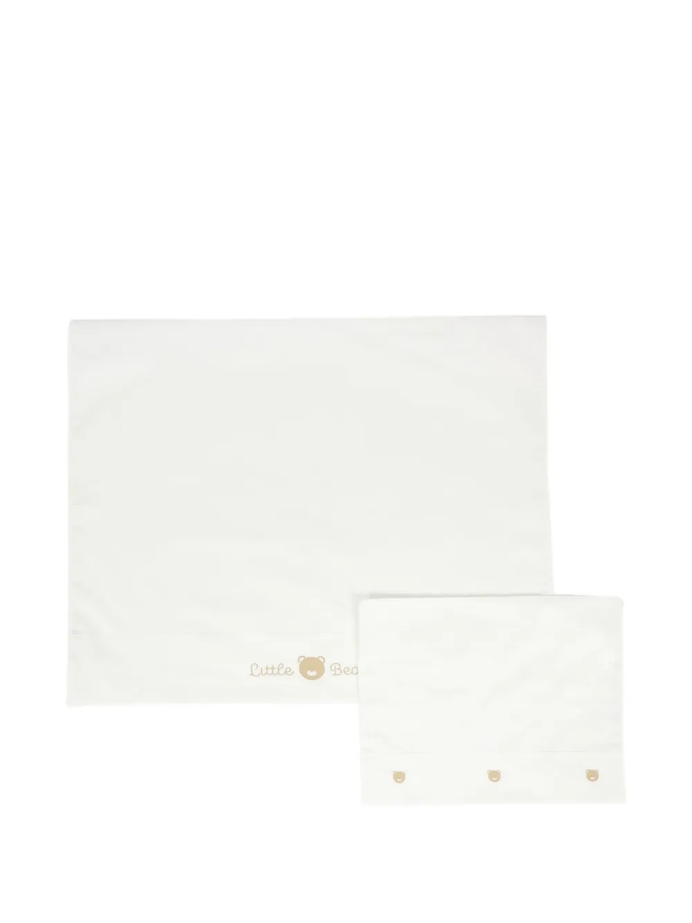 Little Bear embroidered-bear sheet set (set of two) | White | Image 1