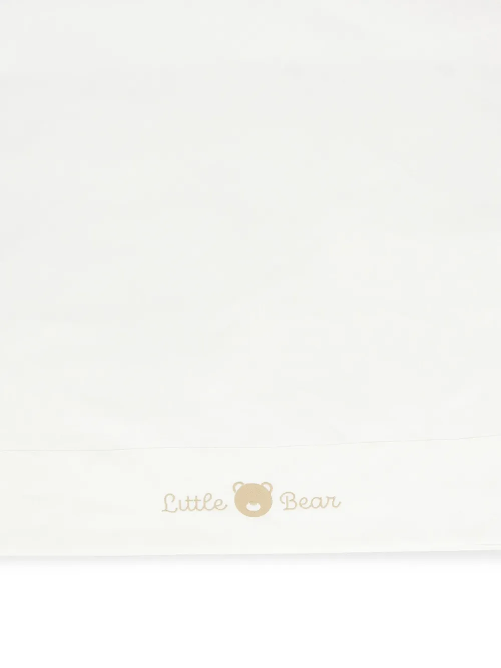 Little Bear Twee lakens met geborduurde beer Wit