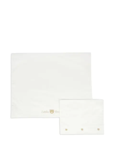 Little Bear embroidered-bear sheet set (set of two)