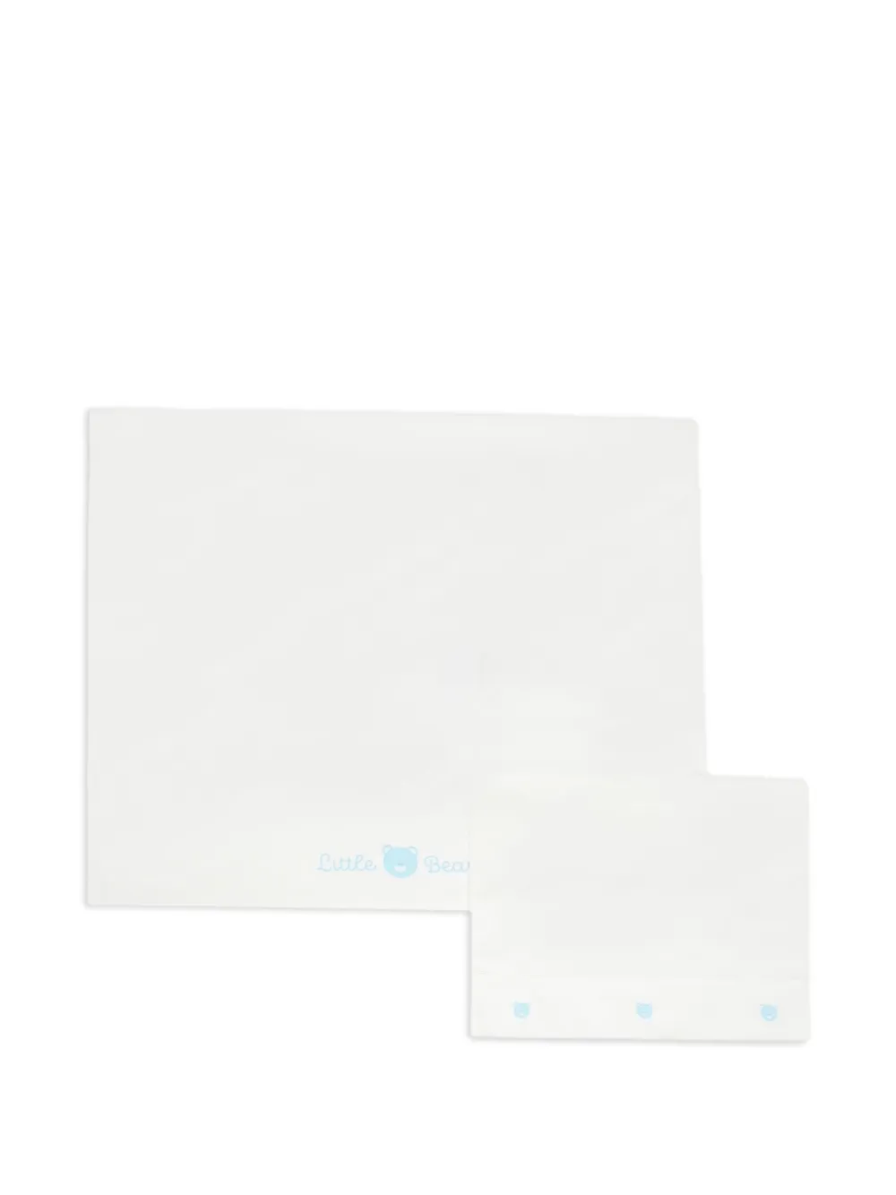 Little Bear embroidered-bear sheet set (set of two) | White | Image 1