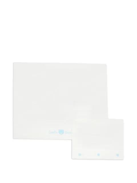 Little Bear embroidered-bear sheet set (set of two)