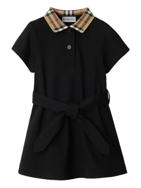 Burberry Kids check-collar dress