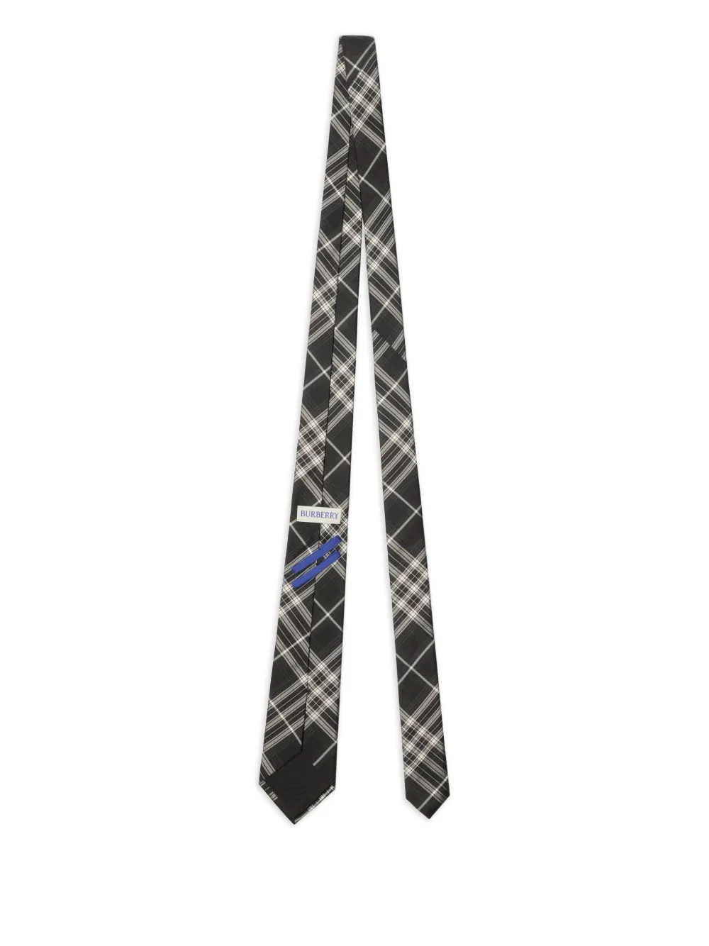 Burberry Geruite stropdas - Zwart