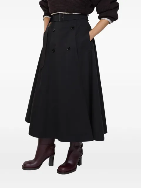 Burberry gabardine trench midi skirt