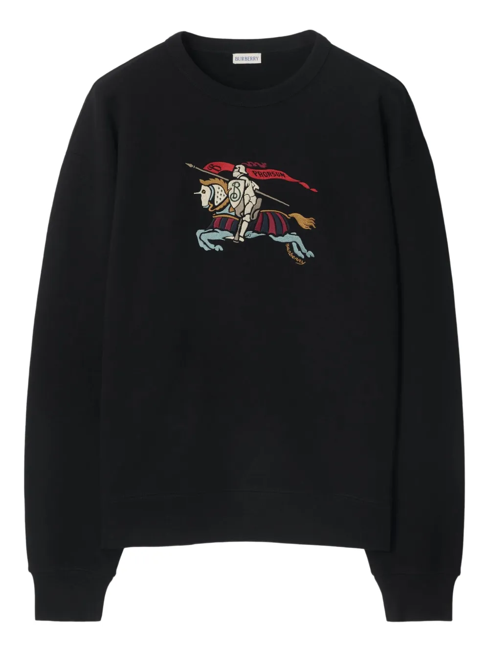Burberry equestrian-knight crew-neck sweatshirt | Black | Image 1