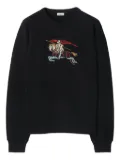 Burberry equestrian-knight crew-neck sweatshirt - Black