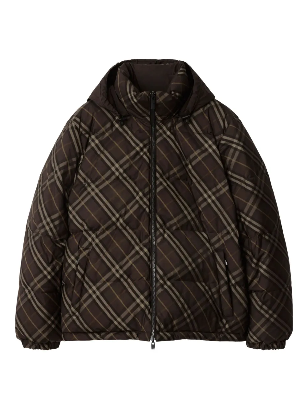 Burberry checked puffer jacket | Brown | Image 1