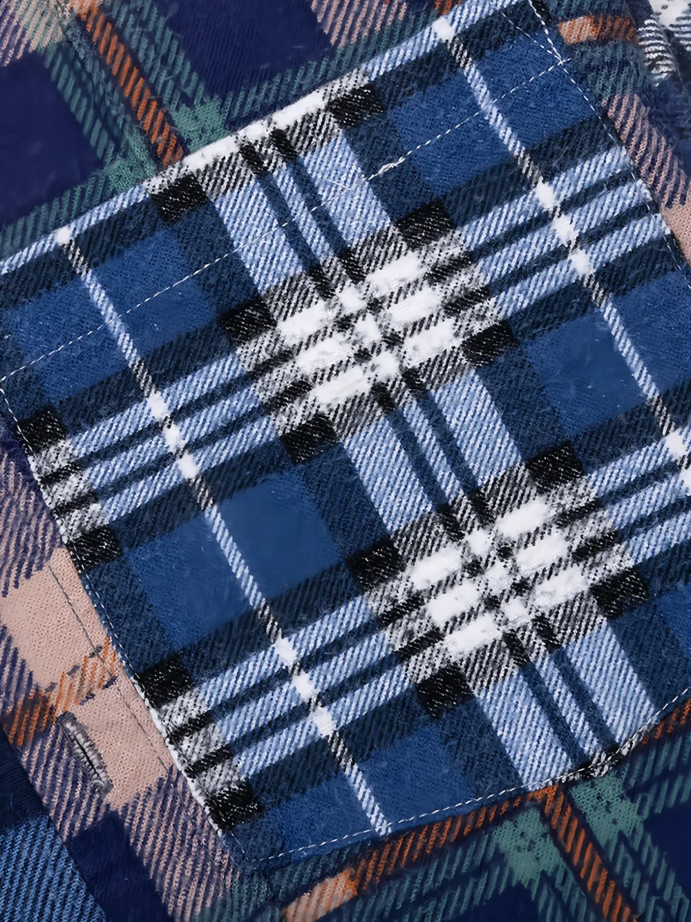 Needles Flanellen overhemd Blauw