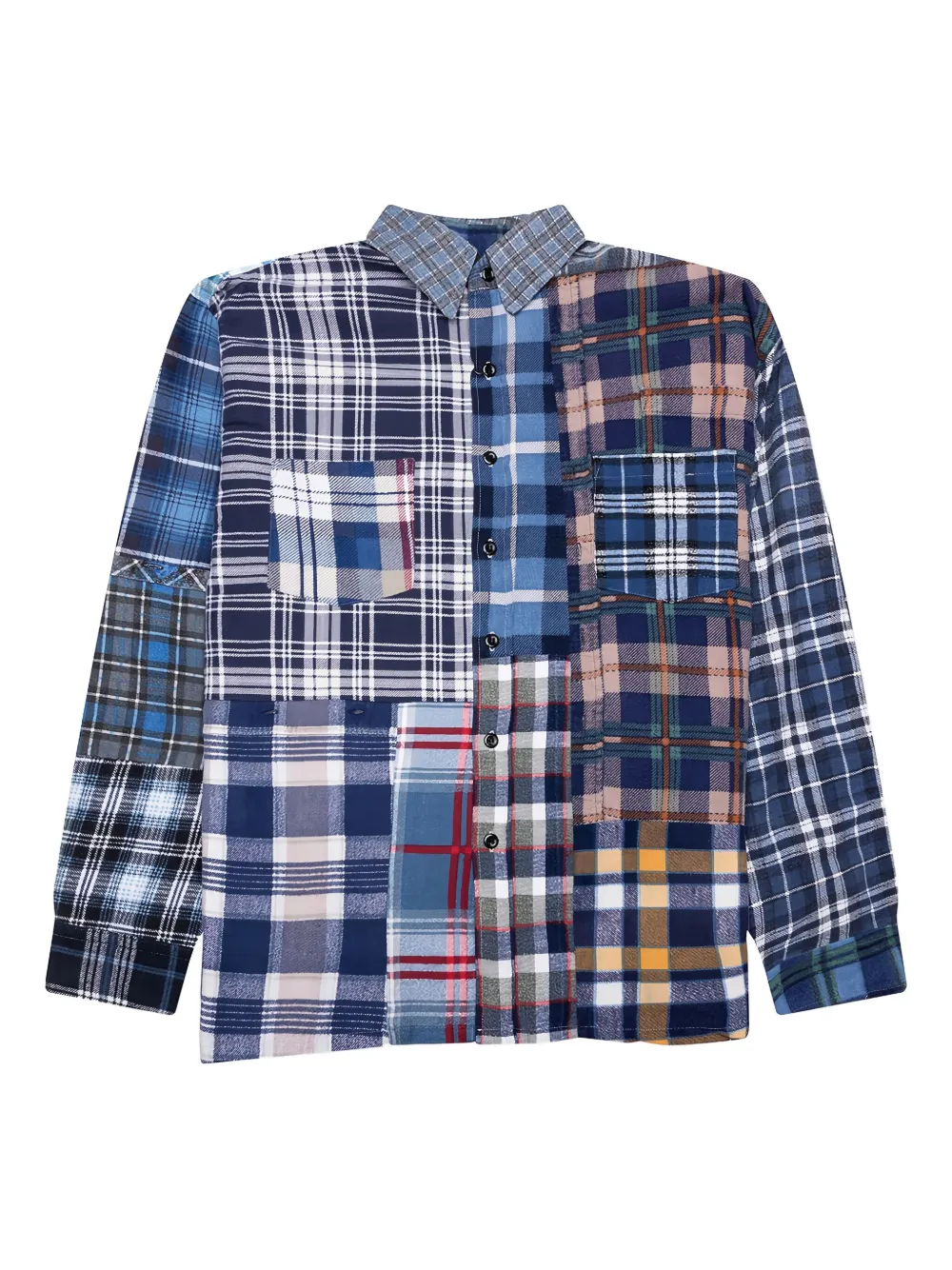 Needles patchwork flannel shirt | Blue | Image 1