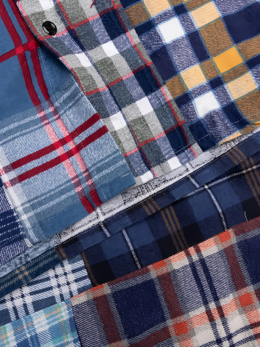 Needles Flanellen overhemd Blauw