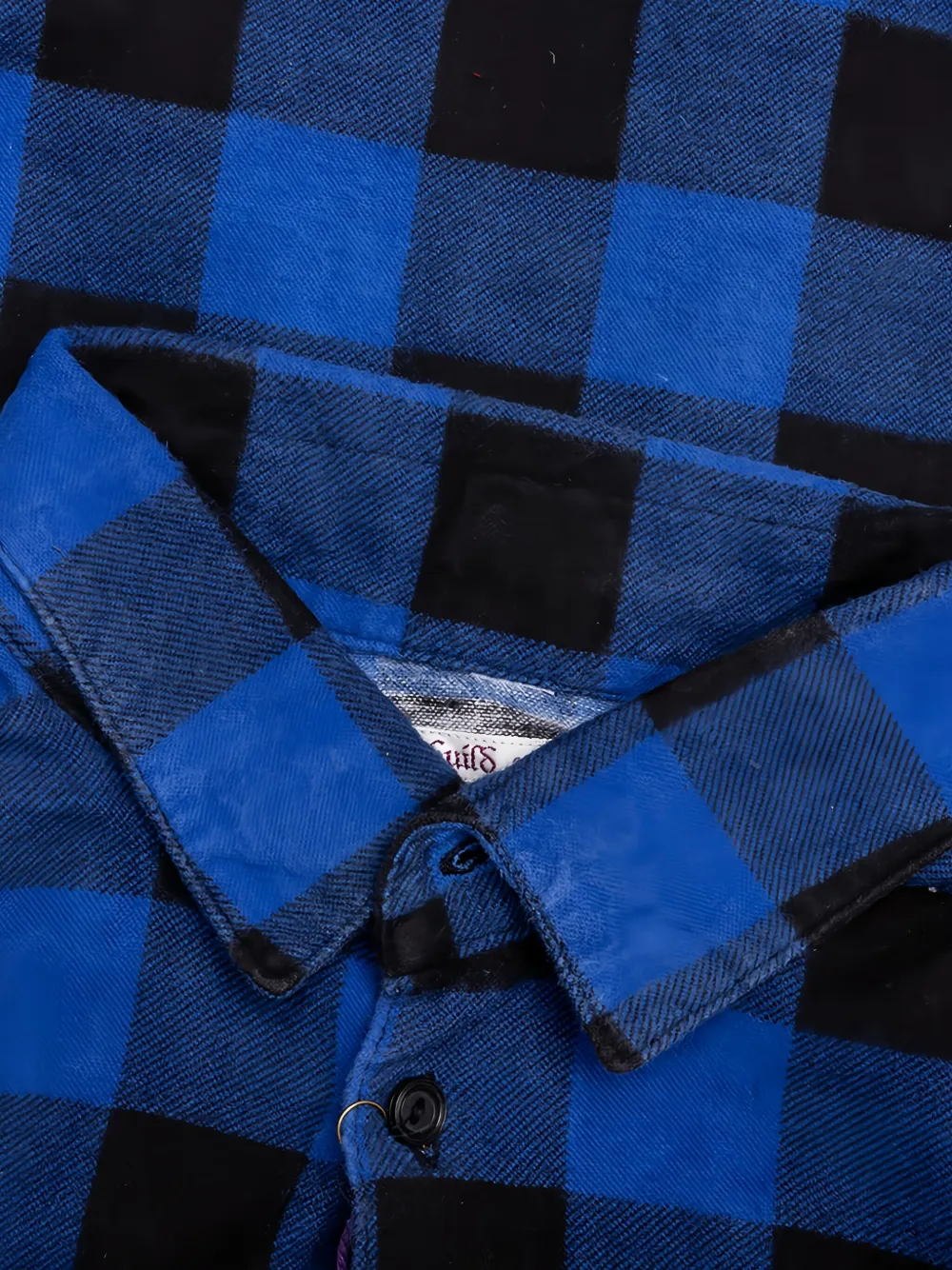 Needles Overhemd met patchwork Blauw