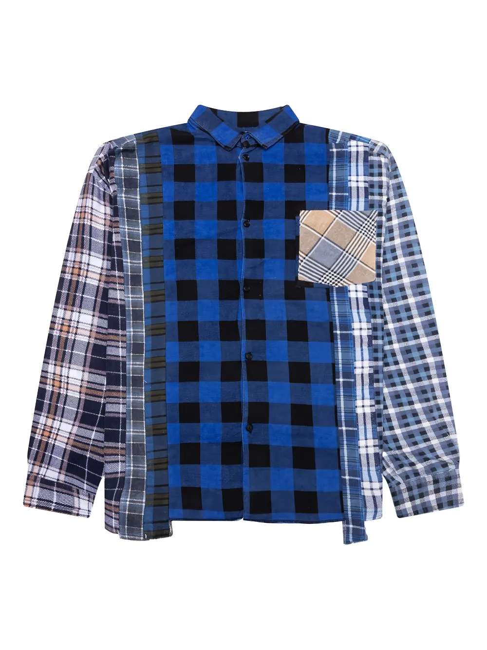 Needles 7 Cuts patchwork shirt | Blue | Image 1