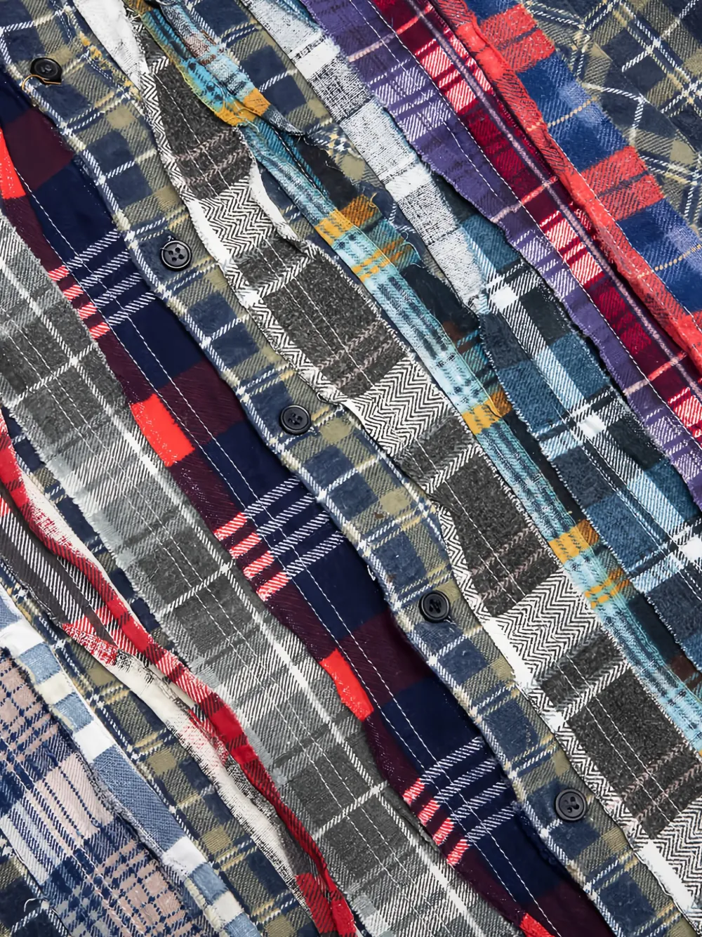 Needles Ribbon-flannel Patchwork Shirt In Multi