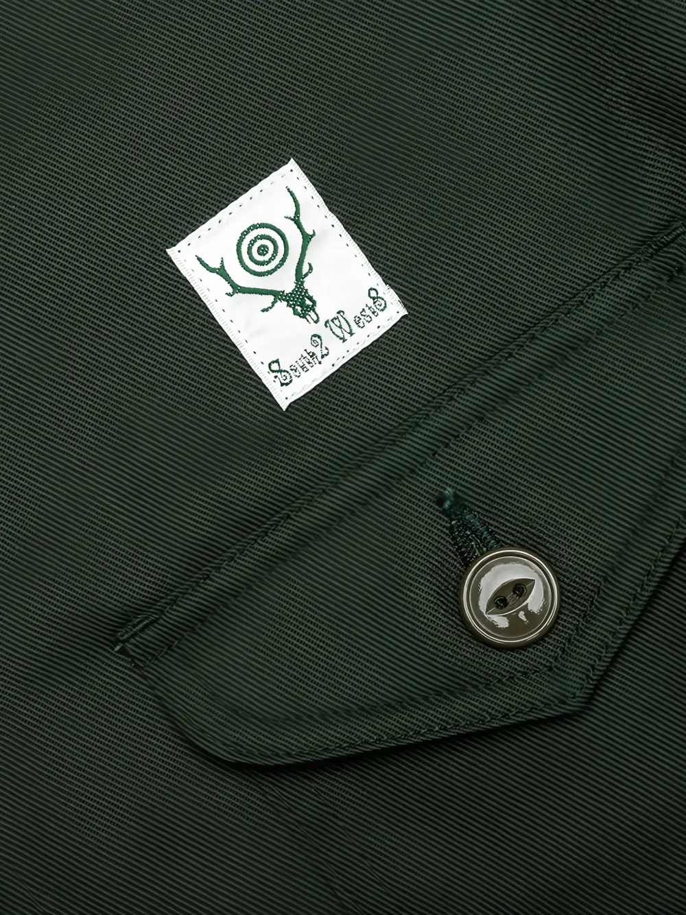South2 West8 Logo-patch Overshirt In Green