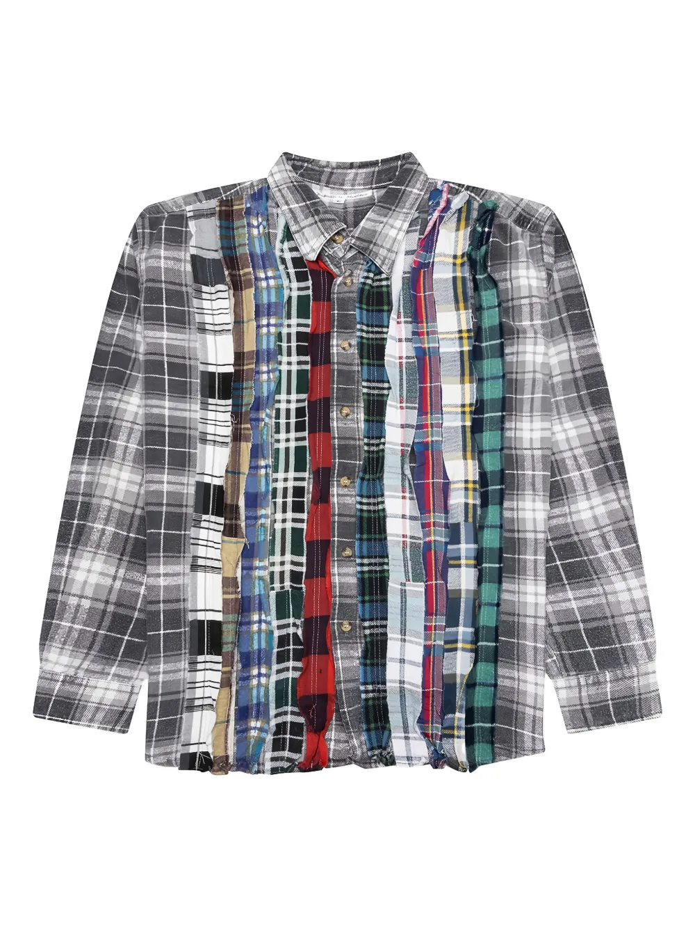 Needles ribbon-flannel shirt | Grey | Image 1