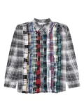 Needles ribbon-flannel shirt - Grey