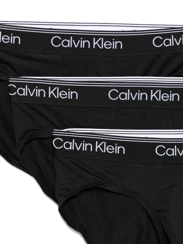 Calvin Klein logo-waistband Briefs (pack Of three) Black