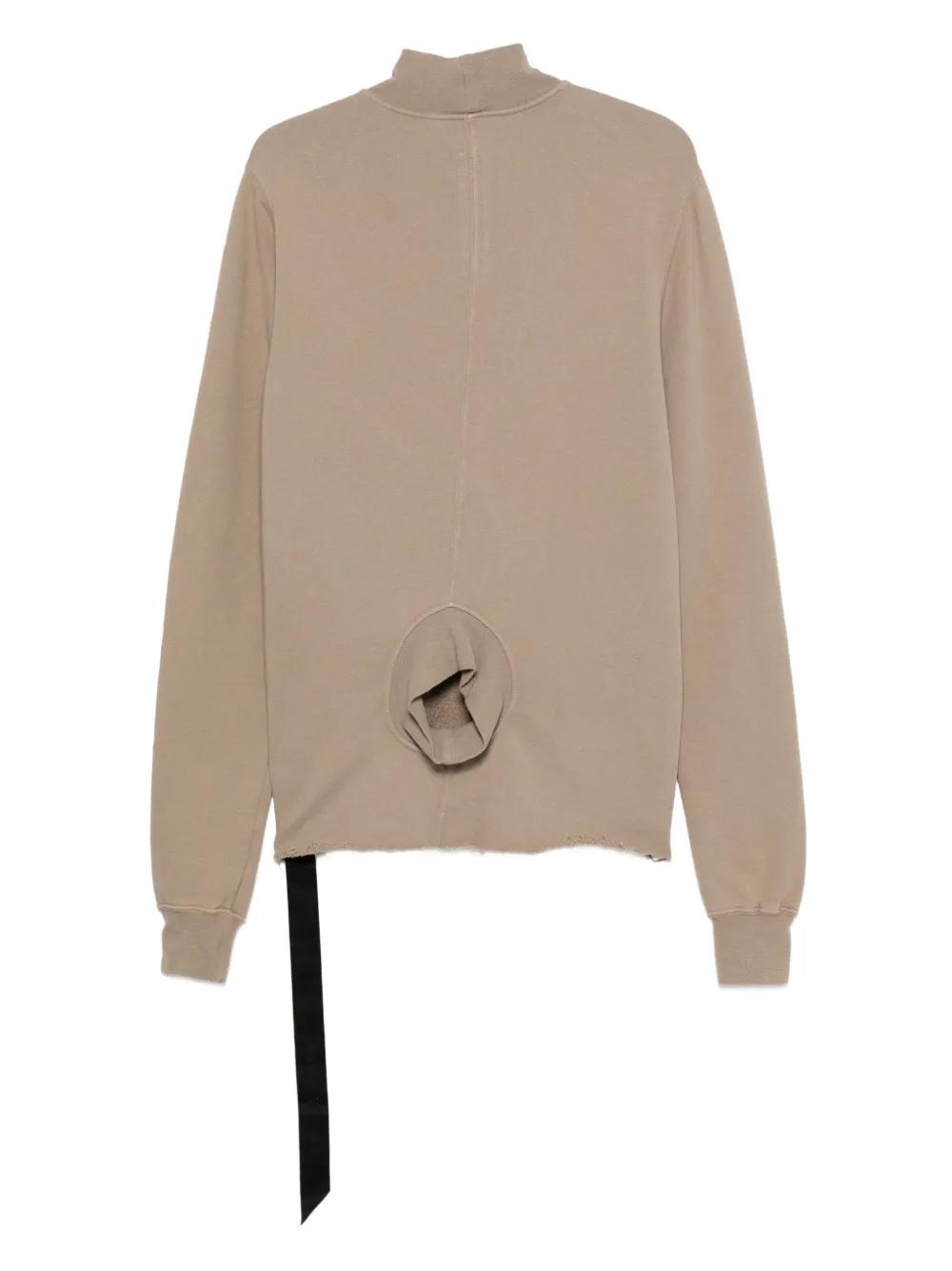 Rick Owens DRKSHDW DRKSHDW trui met franje afwerking en opstaande hals - Beige