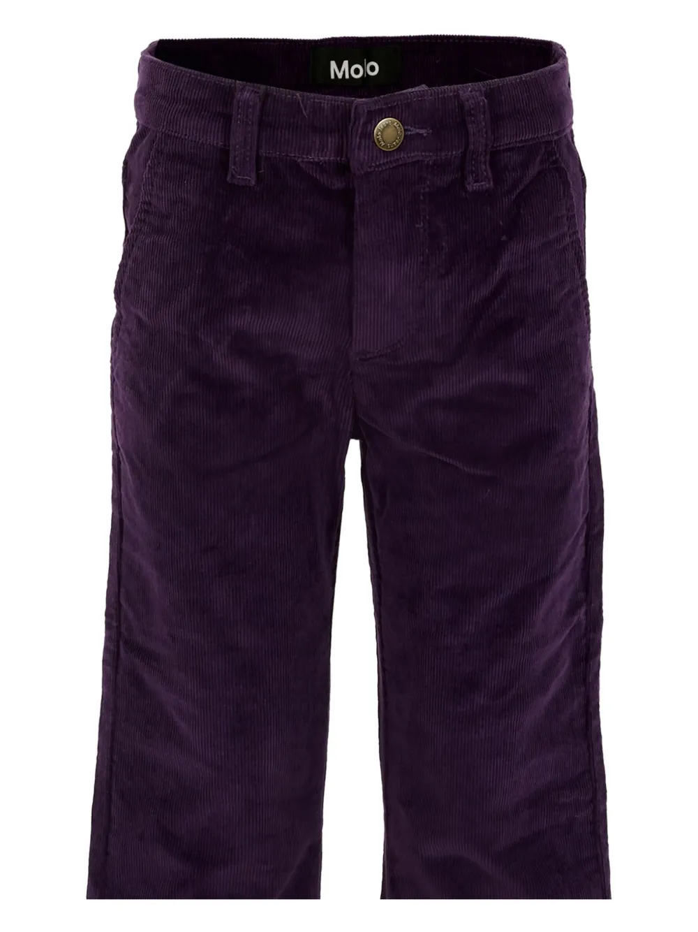 Molo Corduroy Flared Trousers In Purple