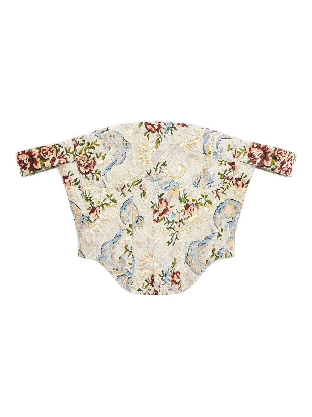 Bonnie Floral-Jacquard Corset Top