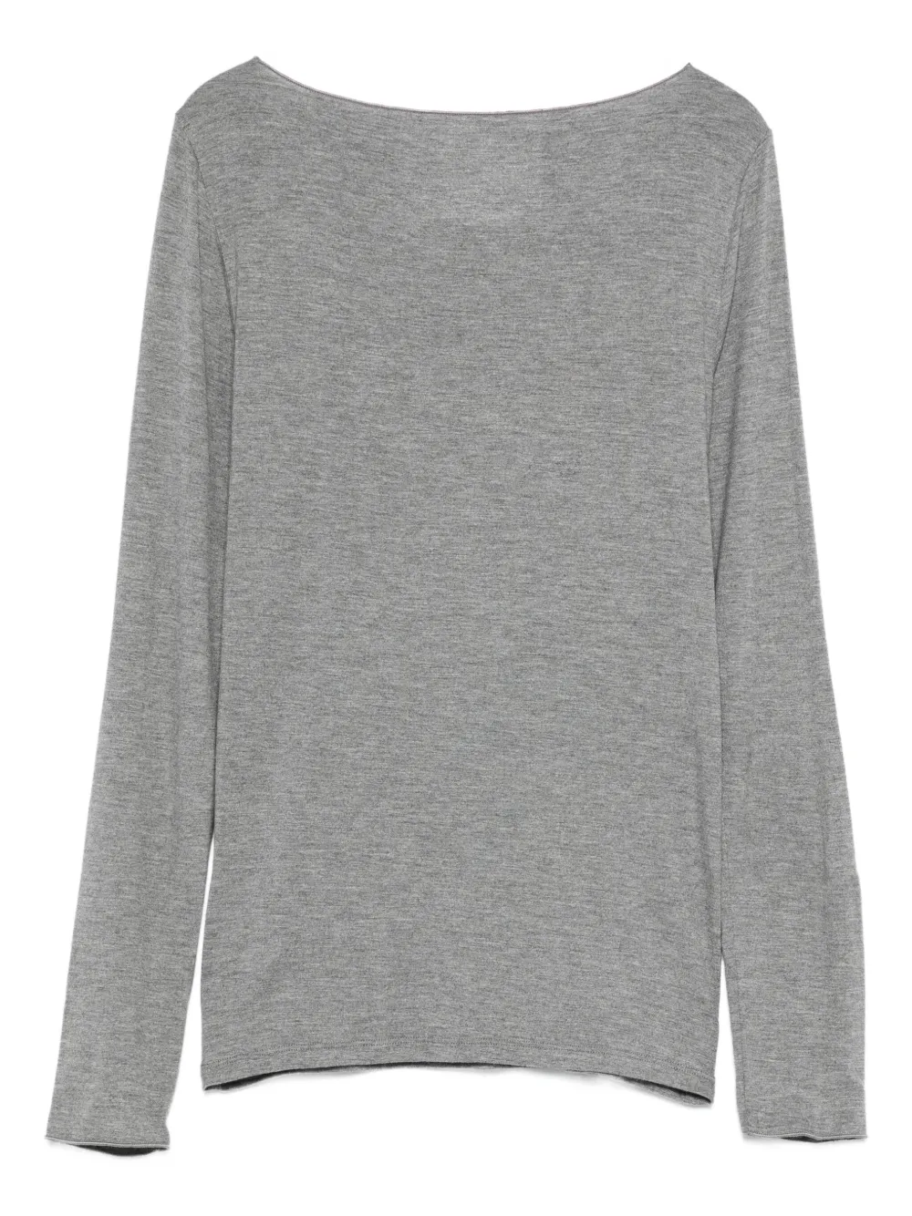 Majestic Filatures Top met boothals en lange mouwen Grijs