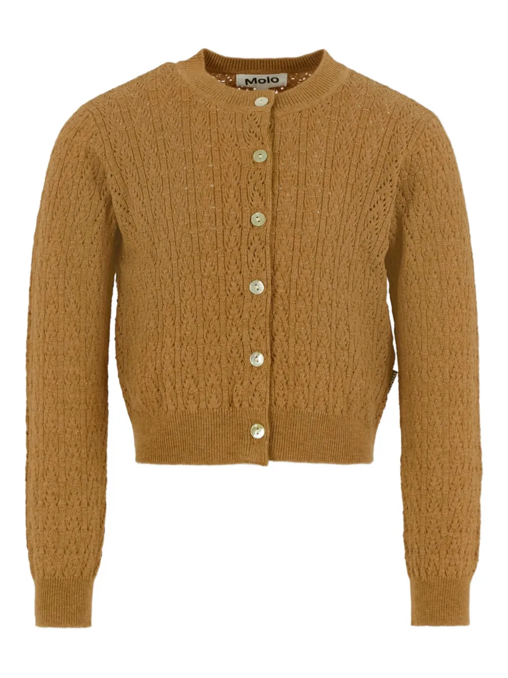 Molo cable-knit buttoned cardigan | Brown | Image 1