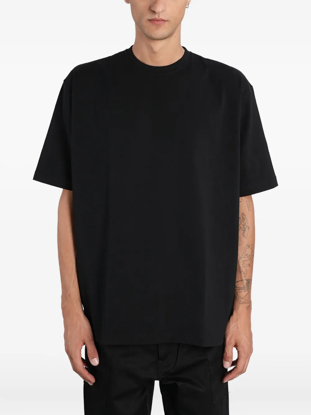 Junya Watanabe MAN short-sleeve crew-neck T-shirt | Black | Image 1