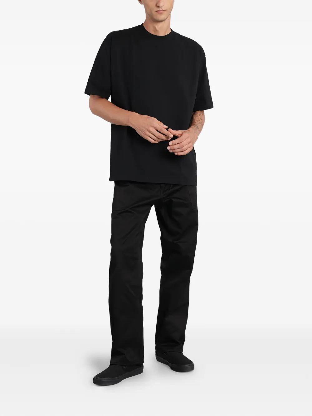 Junya Watanabe MAN short-sleeve crew-neck T-shirt - Zwart