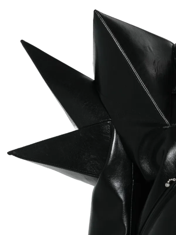 Junya Watanabe spike-detail Leather Biker Jacket | Black
