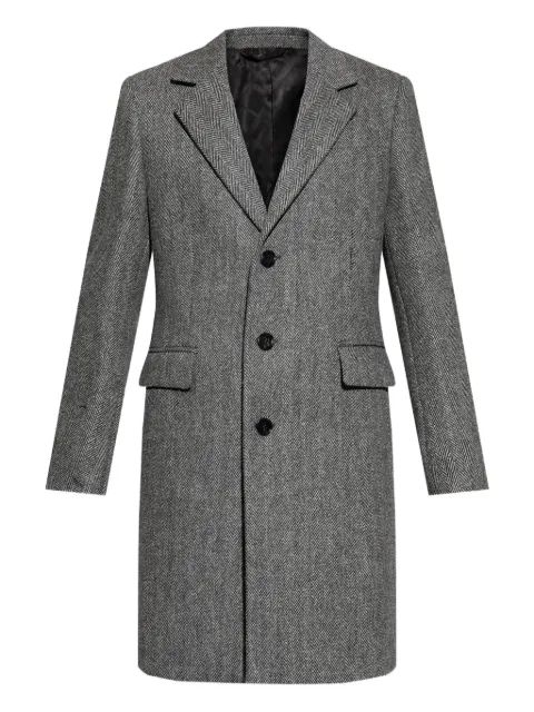 Burberry single-breasted herringbone coat