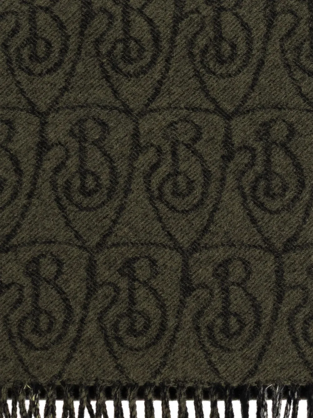 Burberry monogram fringed scarf | Men | Image 2