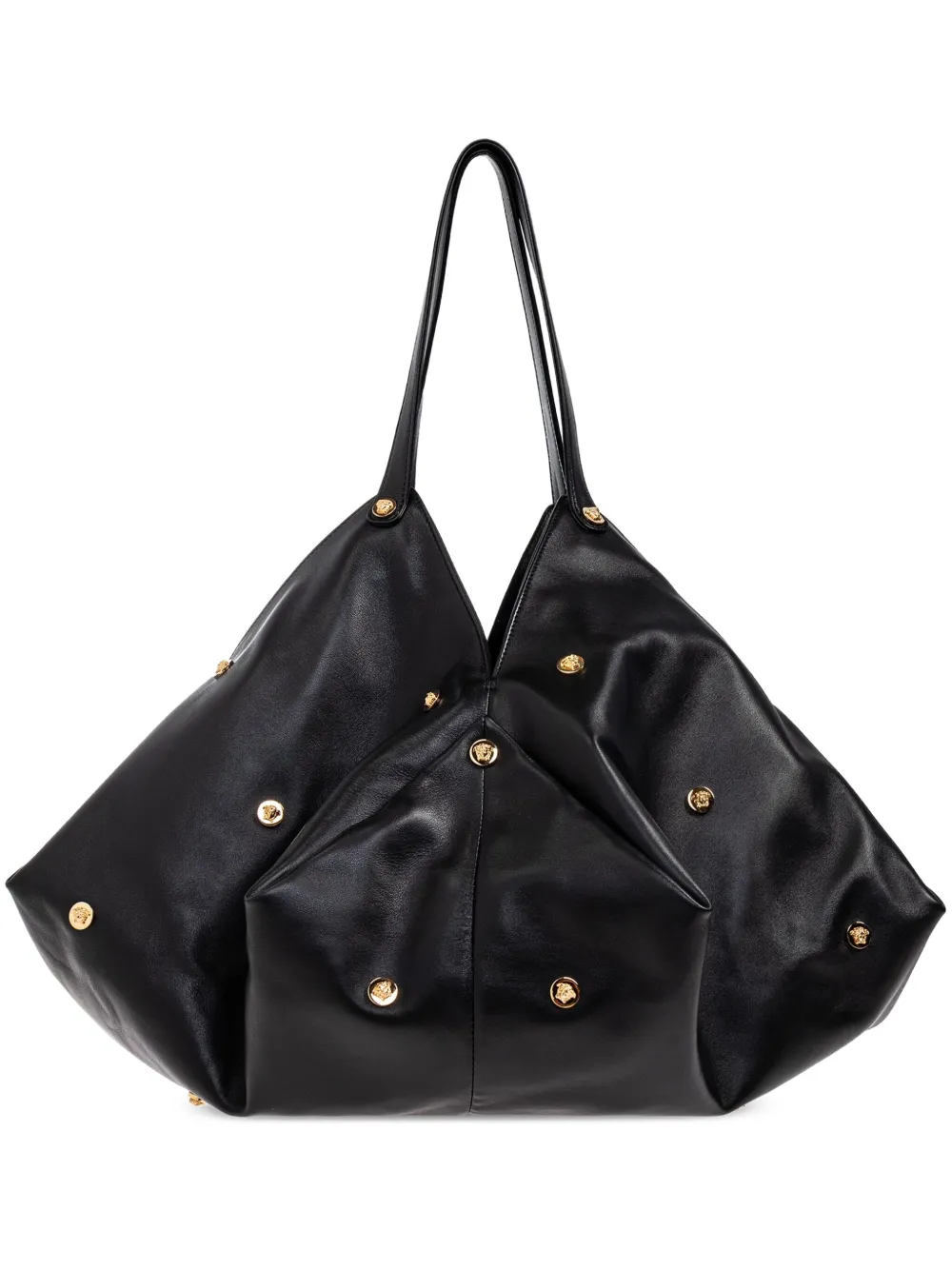 Versace Protea Tote Bag In Black
