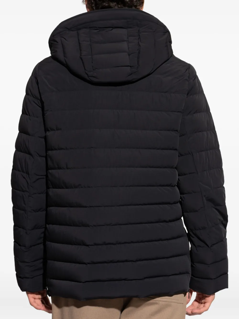Moose Knuckles Logo-patch Padded Jacket In Black