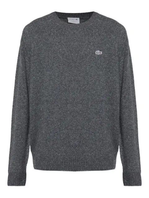 Lacoste crocodile-embroidered wool sweater