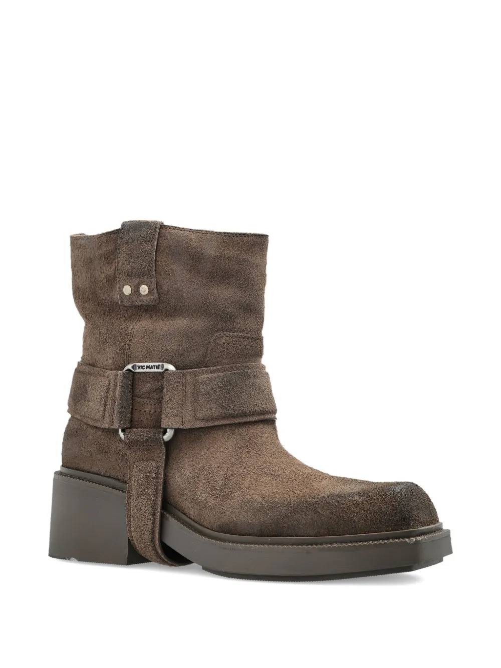 Vic Matie Suede Ankle Boots In Brown
